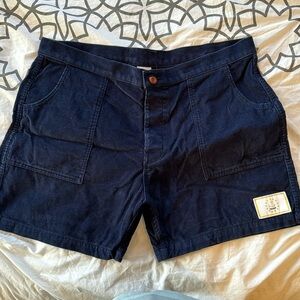 Very Rare Custom Birdwell Cord Shorts in Navy in Size 39